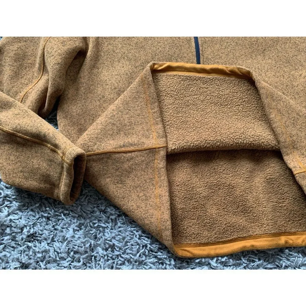 The North Face Gordon Lyons 1/4 zip brown Fleece SWEATER Coat JACKET men’s XL